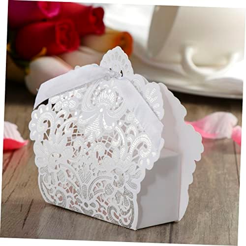 PRETYZOOM Wedding Hollow Out Box 50pcs Candy Boxes For Party Favors