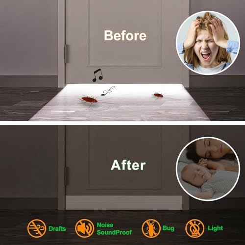 Suptikes 2 Pack Door Draft Stopper White 18x37 Inches