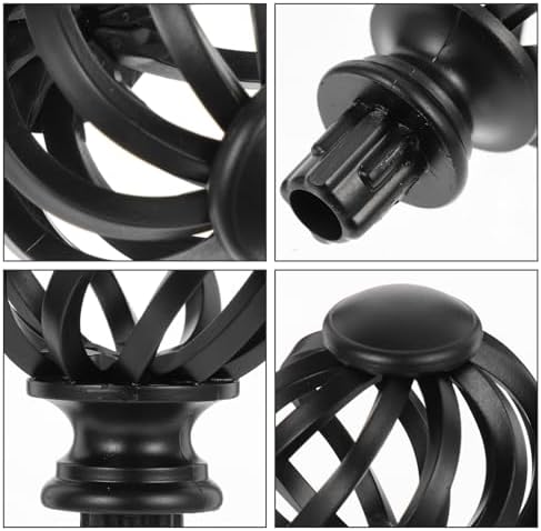 IMIKEYA 4 Pcs Diamond Finials Curtain Rod Ends