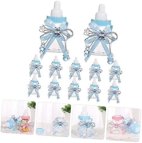 KOMBIUDA 12pcs Shower Candy Favors Bottle Boxes for Boys and Girls