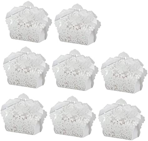 PRETYZOOM Wedding Hollow Out Box 50pcs Candy Boxes For Party Favors