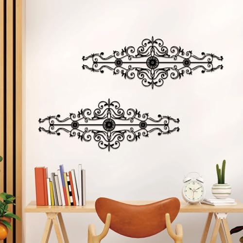 Estart Metal Scroll Wall Decor Rustic Iron Medallion