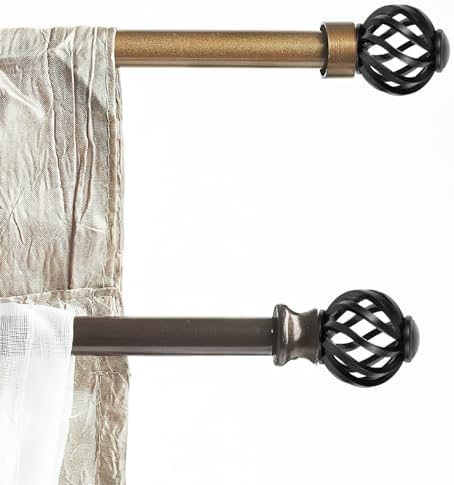 IMIKEYA 4 Pcs Diamond Finials Curtain Rod Ends