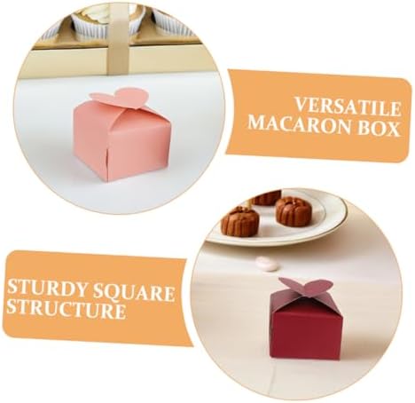 KOMBIUDA 100pcs Heart Shaped Candy Favor Boxes for Weddings and Parties