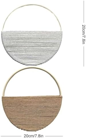 Cilemou 8-inch Round Bamboo Wall Decor Set
