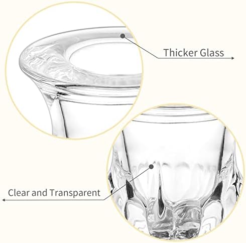 20 Pcs Clear Glass Candlestick Holders for Wedding and Party