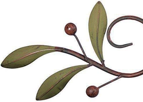 31 Inch Wide Leaf and Berry Metal Wall Sculpture