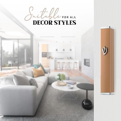 SURI Modern Mezuzah with Non Kosher Scroll and Adhesive