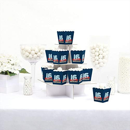 Big Dot of Happiness Boy 16th Birthday Candy Boxes Set of 12