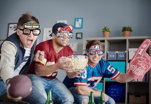 12 Pack Super Bowl Football Paper Eyeglasses