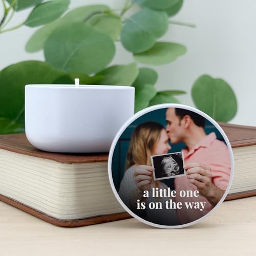 Custom Candles with Personalized Photo - Set of 10 White Tins