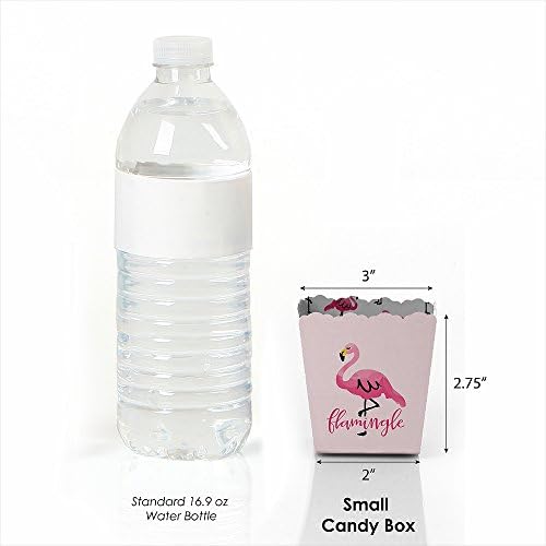 Big Dot of Happiness Pink Flamingo Party Favor Boxes Set of 12