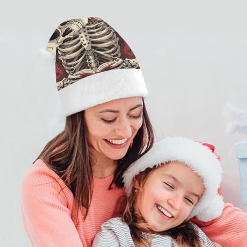 Christmas Santa Hat Skeleton Novelty Headwear