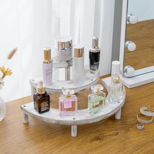 MyGift 3 Tier Wooden Display Stand Riser Set