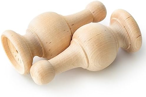 Pinehurst Crafts Decorative Wooden Curtain Rod Finials Pack of 4