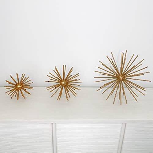 Ella Antique Gold Starburst Ball Large Console Decor