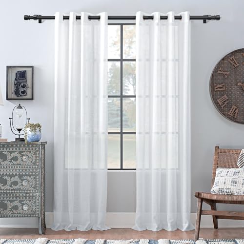 Adjustable Black Curtain Rods 32 to 96 Inches