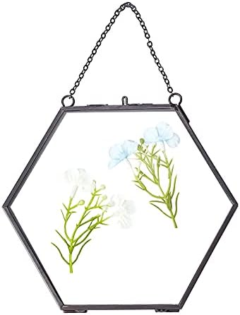 FINGERINSPIRE Brass Hexagon Wall Frame 6x6 Inches