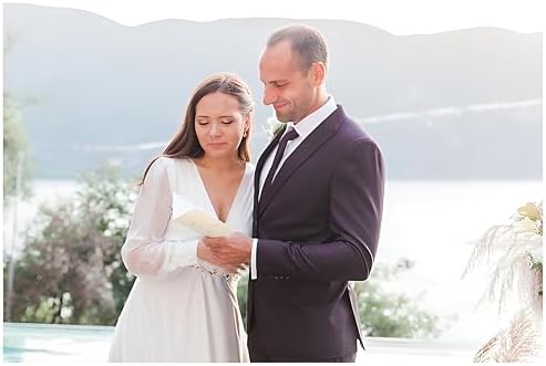 UNITED ESELL Modern Wedding Vow Book His and Hers
