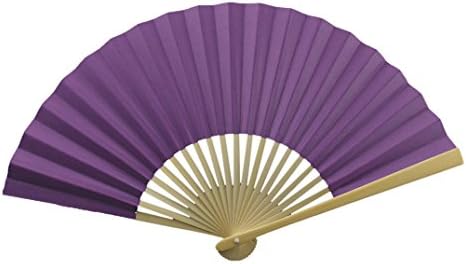 Quasimoon Paper Hand Fans 9-Inch Dark Purple 10-Pack