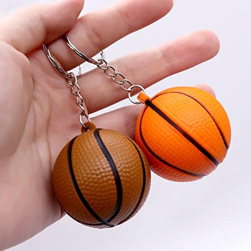 24 Pack Basketball Keychains for Parties and Rewards