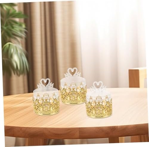Unomor 12Pcs Clear Swan Candy Holder Party Favors Box