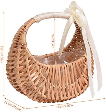 RXMORI 4PCS Flower Girl Baskets with Handles