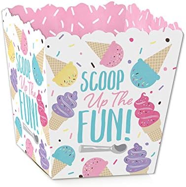 Big Dot of Happiness Ice Cream Party Favor Boxes Set of 12