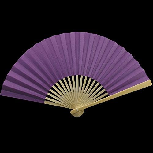 Quasimoon Paper Hand Fans 9-Inch Dark Purple 10-Pack