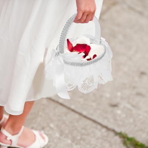 Cabilock 3 Pcs Wedding Flower Basket Decor