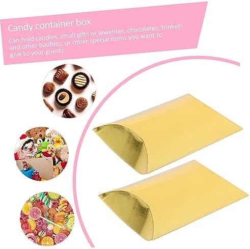 PRETYZOOM 60pcs Pillow Shape Candy Boxes for Parties Weddings Birthdays