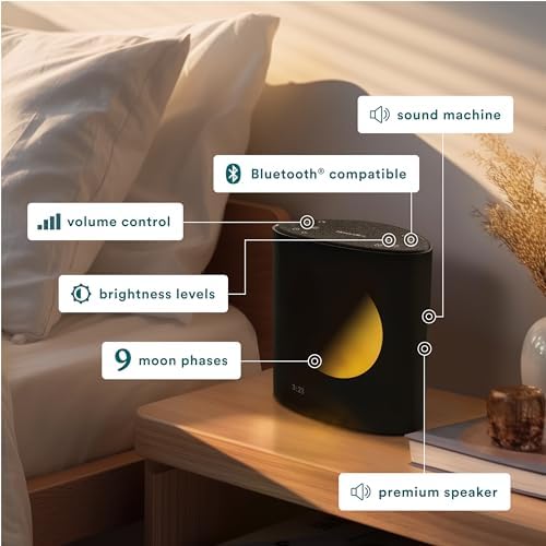 Homedics Sound Sleep Moon Dream Sound Machine and Alarm Clock with Bluetooth