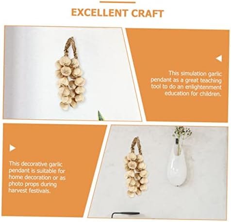 Vaguelly Realistic Garlic Hanging Decor 3pcs
