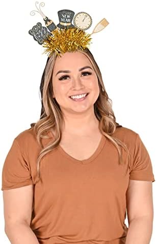 Beistle Happy New Year Headbands with Glitter and Stars
