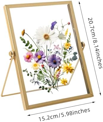 HyzaPhix Gold 4x6 Pressed Flower Frame
