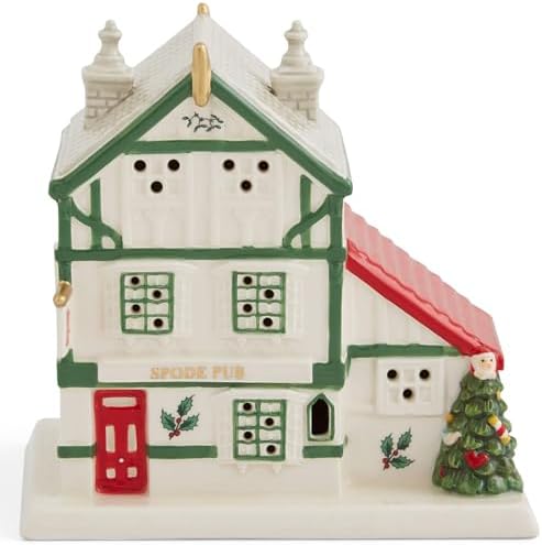 Spode Miniature Figural LED Christmas Village Public House