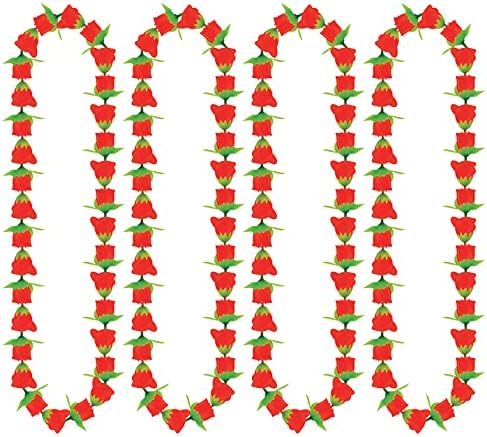 Beistle 4 Piece Fabric Rose Leis for Parties