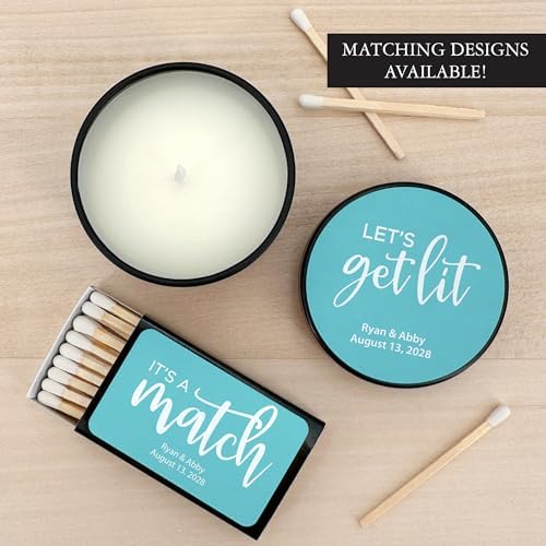 Custom Candles with Personalized Black Tin