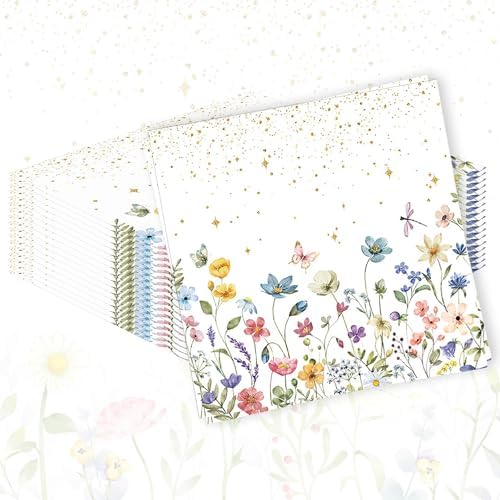 20PCS Floral Napkins for Wedding and Party Decorations