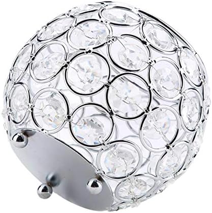 Crystal Candle Holder Round Bowl Tabletop Decor