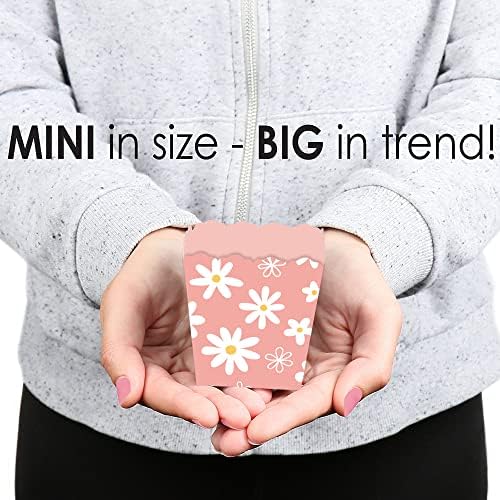 Big Dot of Happiness Pink Daisy Candy Favor Boxes Set of 12