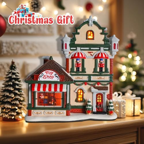 VCUTEKA Gingerbread House Christmas Decor Indoor