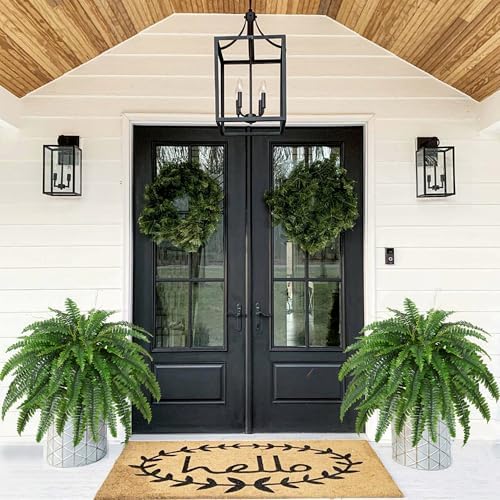 Set of 2 Large Artificial Boston Fern Bushes