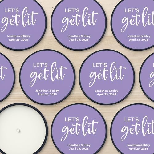 Custom Candles with Personalized Black Tin