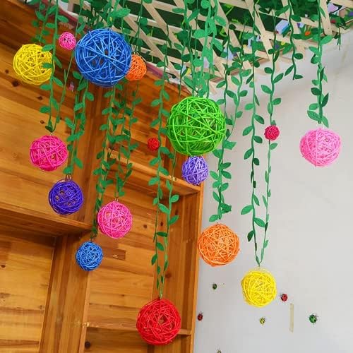 HAHIYO 40mm Rattan Balls 12PCS for Vase Filling Centerpiece