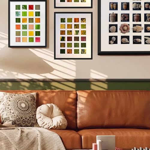 2 Pack Dried Leaf Photo Frame With Plexiglas And Stand