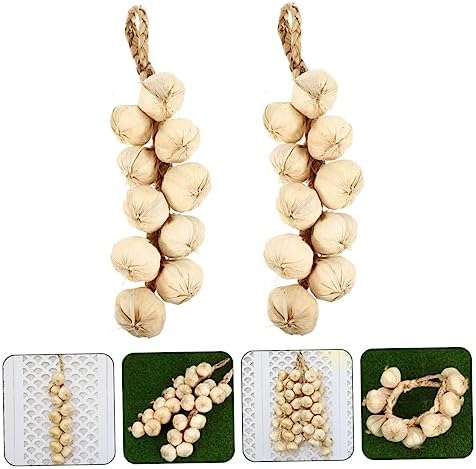 2Pcs Lifelike Artificial Garlic Strings Halloween Decor