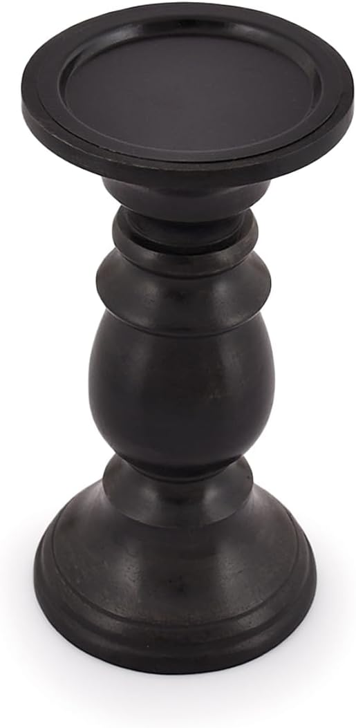 SAMHITA 3 Piece Black Farmhouse Candle Holder Set