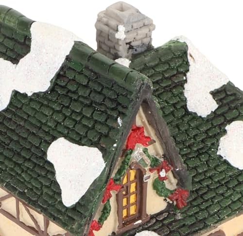 TOPINCN LED Lighted Christmas Village House Decor