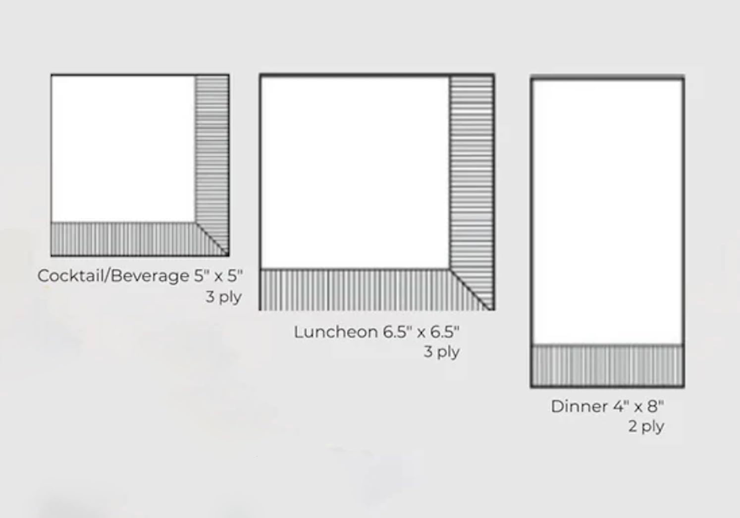 Boston International IHR 3-Ply Beverage Napkins 5x5 20 Count